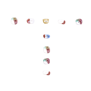 手作り陶器ボタン サンプル1 - 温かみのある質感