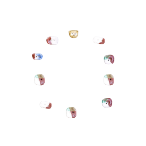 手作り陶器ボタン サンプル2 - 一点物の美しさ