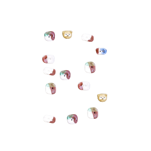 手作り陶器ボタン サンプル3 - 自然な風合い