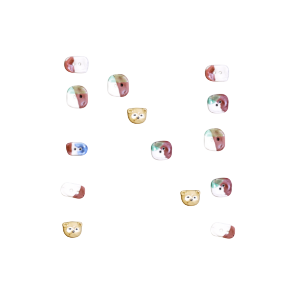 手作り陶器ボタン サンプル7 - 丁寧な制作